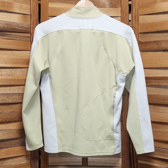 Patagonia 1/2 Zip Lemongrass White Top Women L Long Sleeve Polyester - Picture 2 of 10